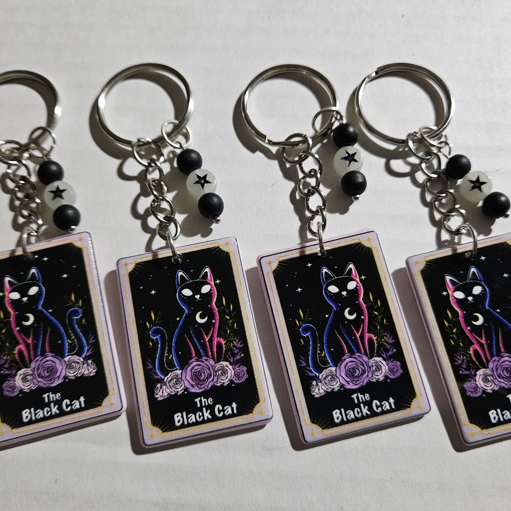The Black Cat Tarot Keychain